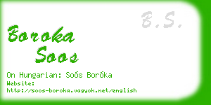 boroka soos business card